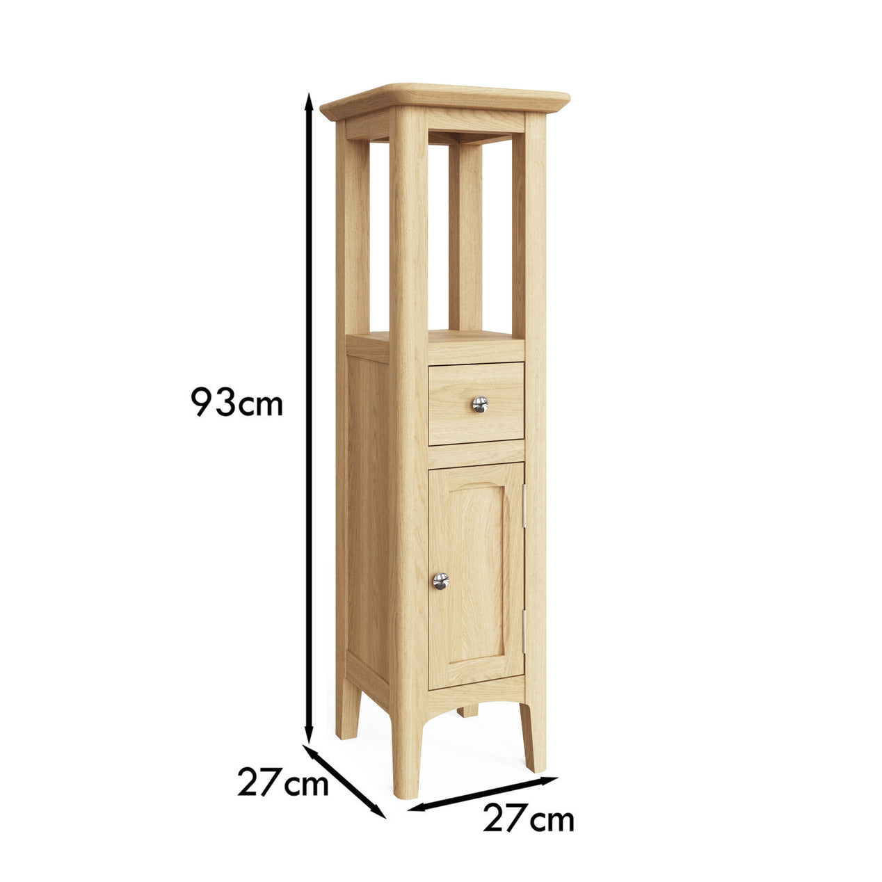 Newark Ash Assembled Tower Cabinet