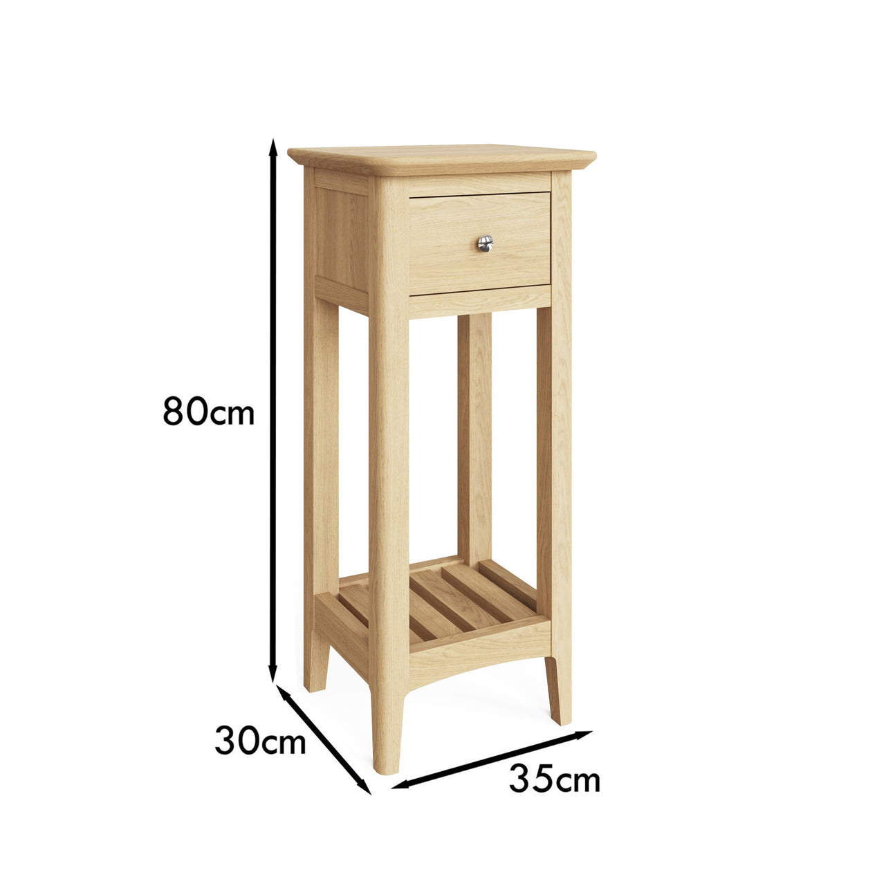 Newark Ash 1 Drawer Telephone Table