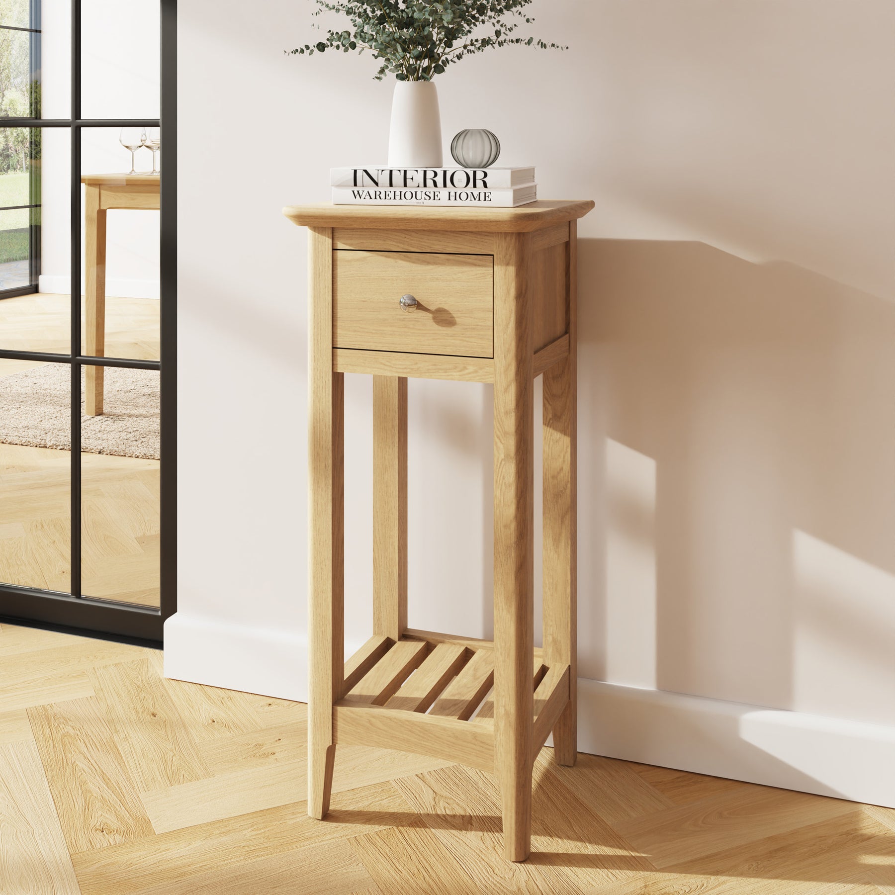 Newark Ash 1 Drawer Telephone Table