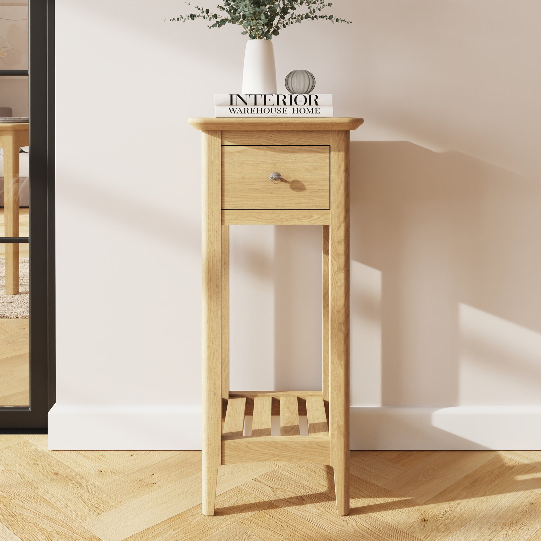 Newark Ash 1 Drawer Telephone Table