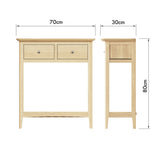 Hudson Ash 2 Drawer Console Hall Table