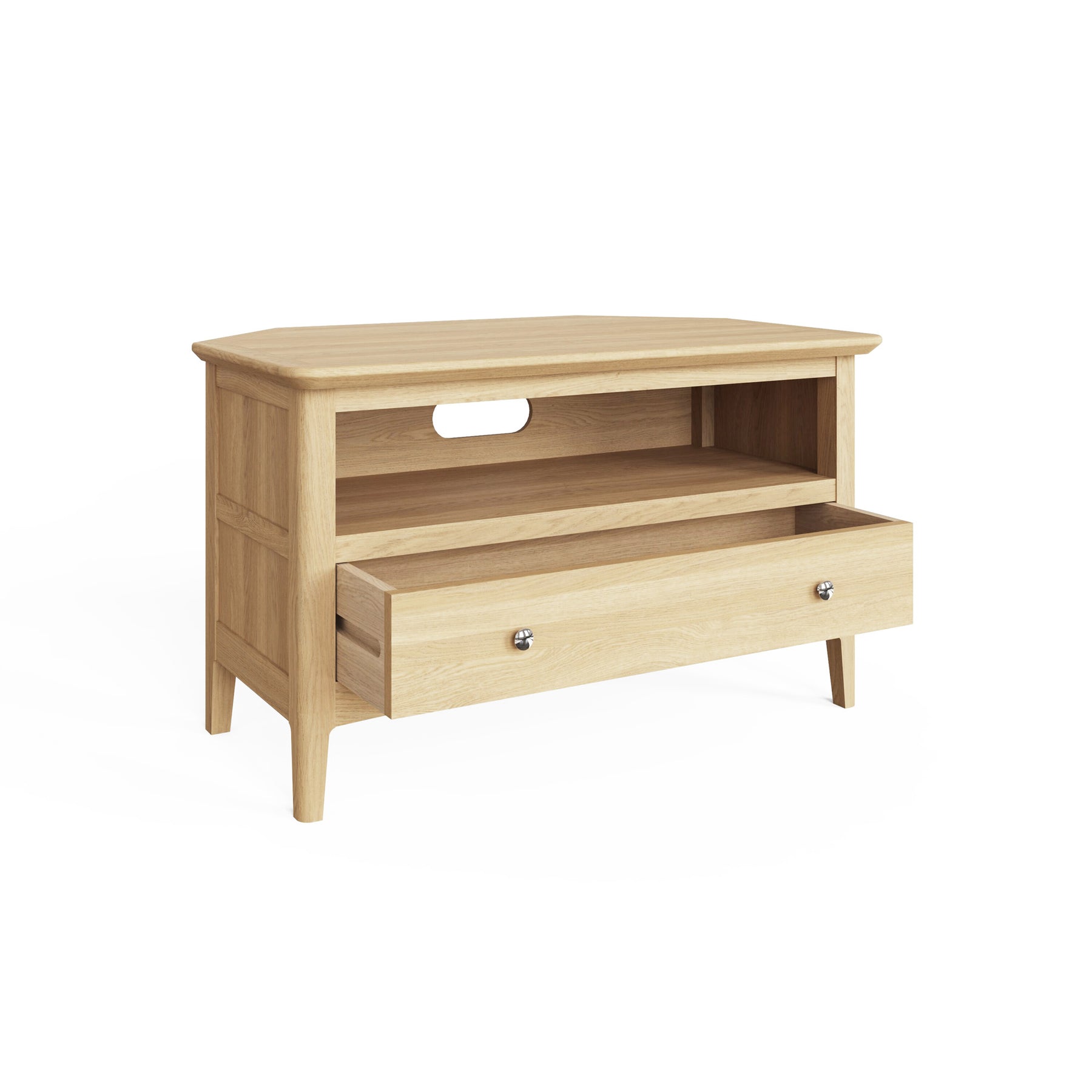 Hudson Ash 1 Drawer Corner TV Unit