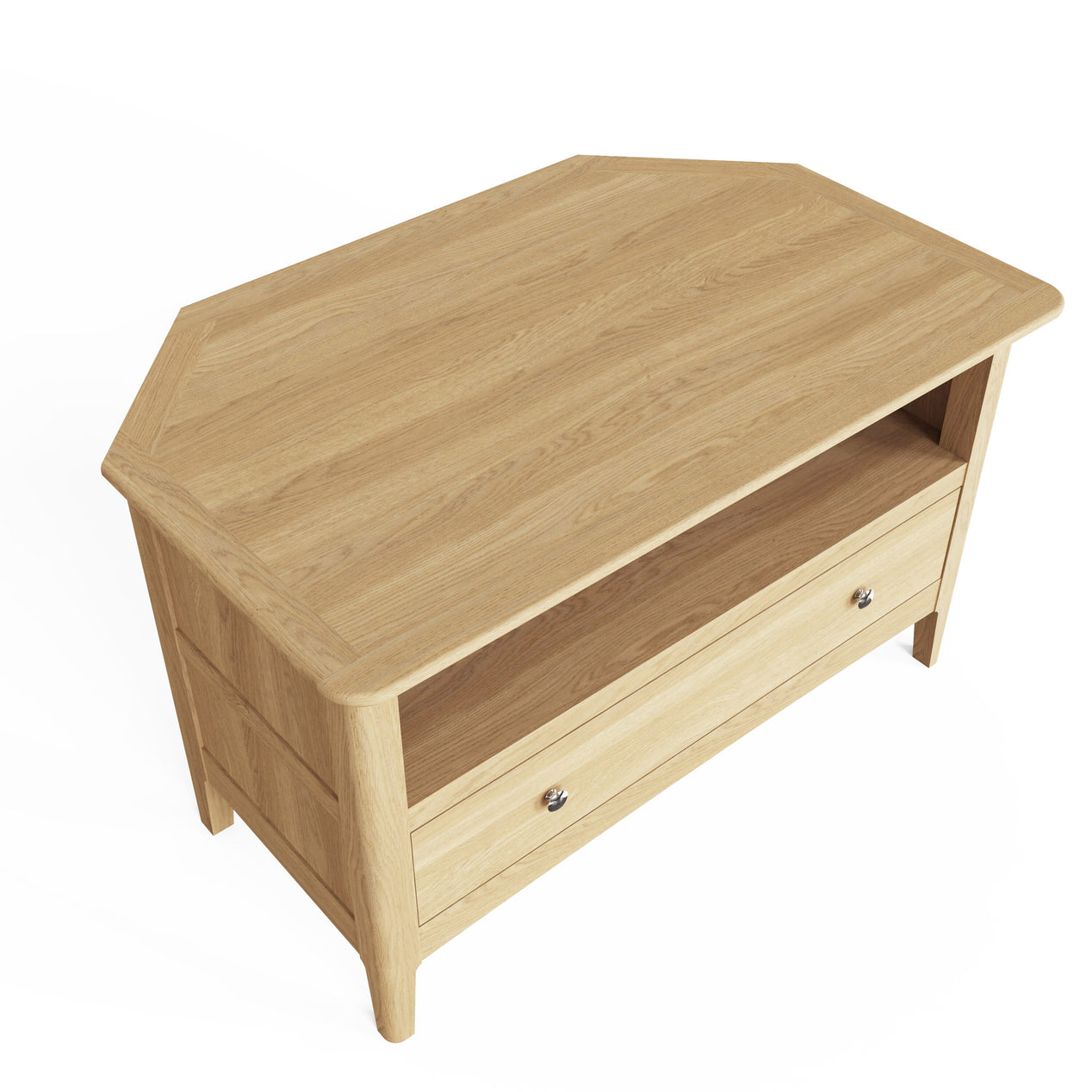 Hudson Ash 1 Drawer Corner TV Unit