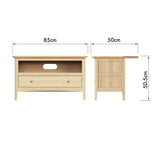 Hudson Ash 1 Drawer Corner TV Unit