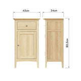 Hudson Ash 1 Door 1 Drawer Single Sideboard