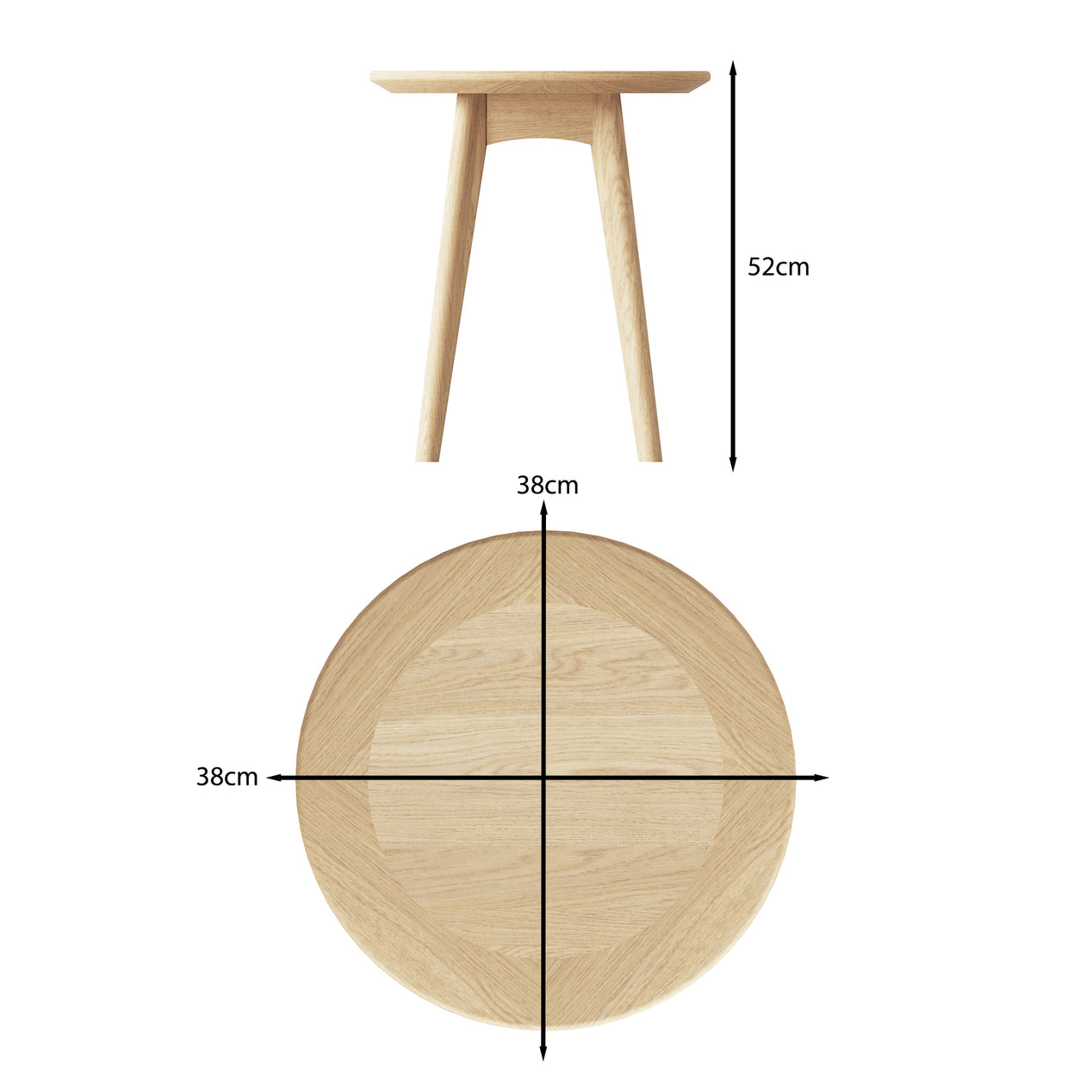 Newark Ash Round Wine Table