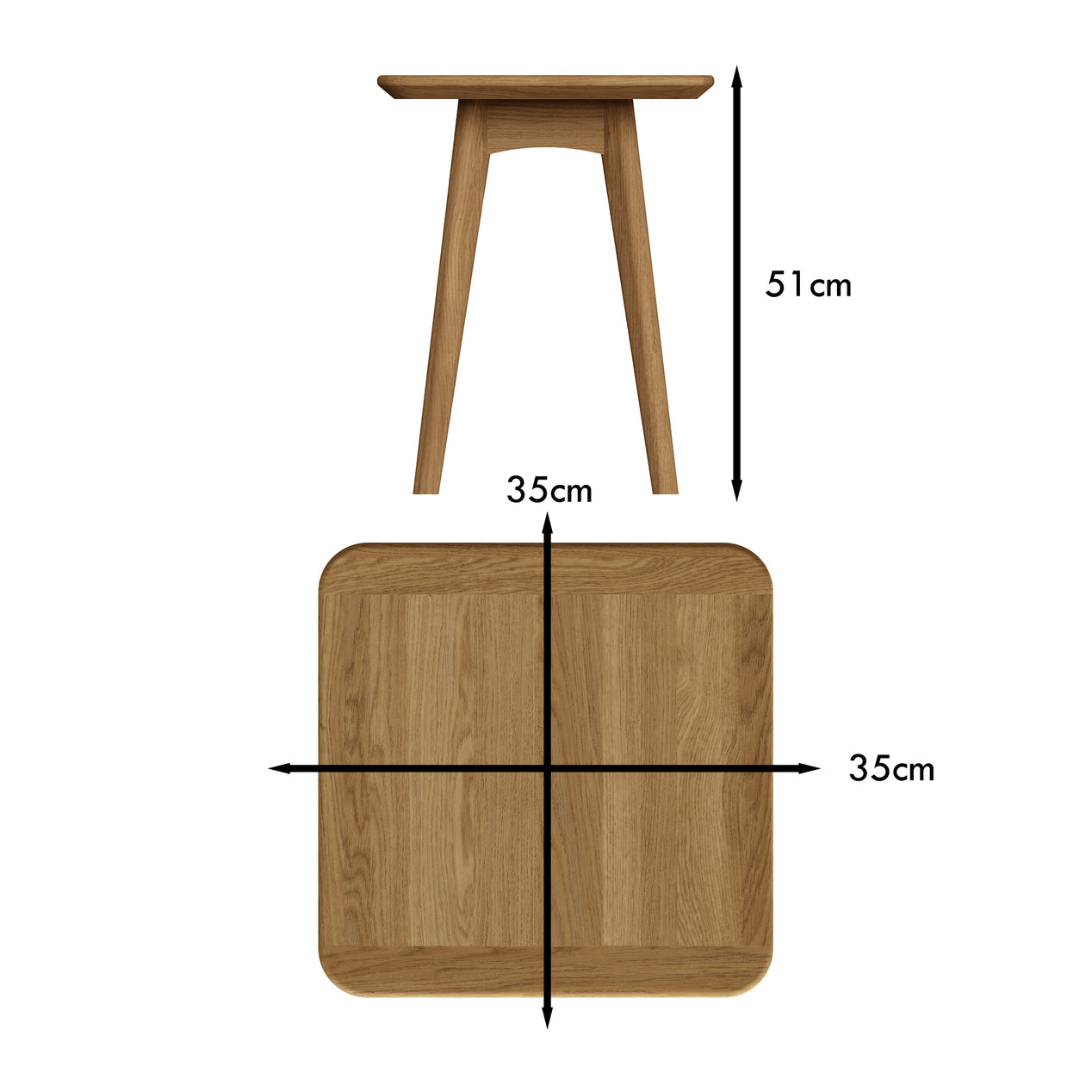 Taberno Oak Square Wine Table