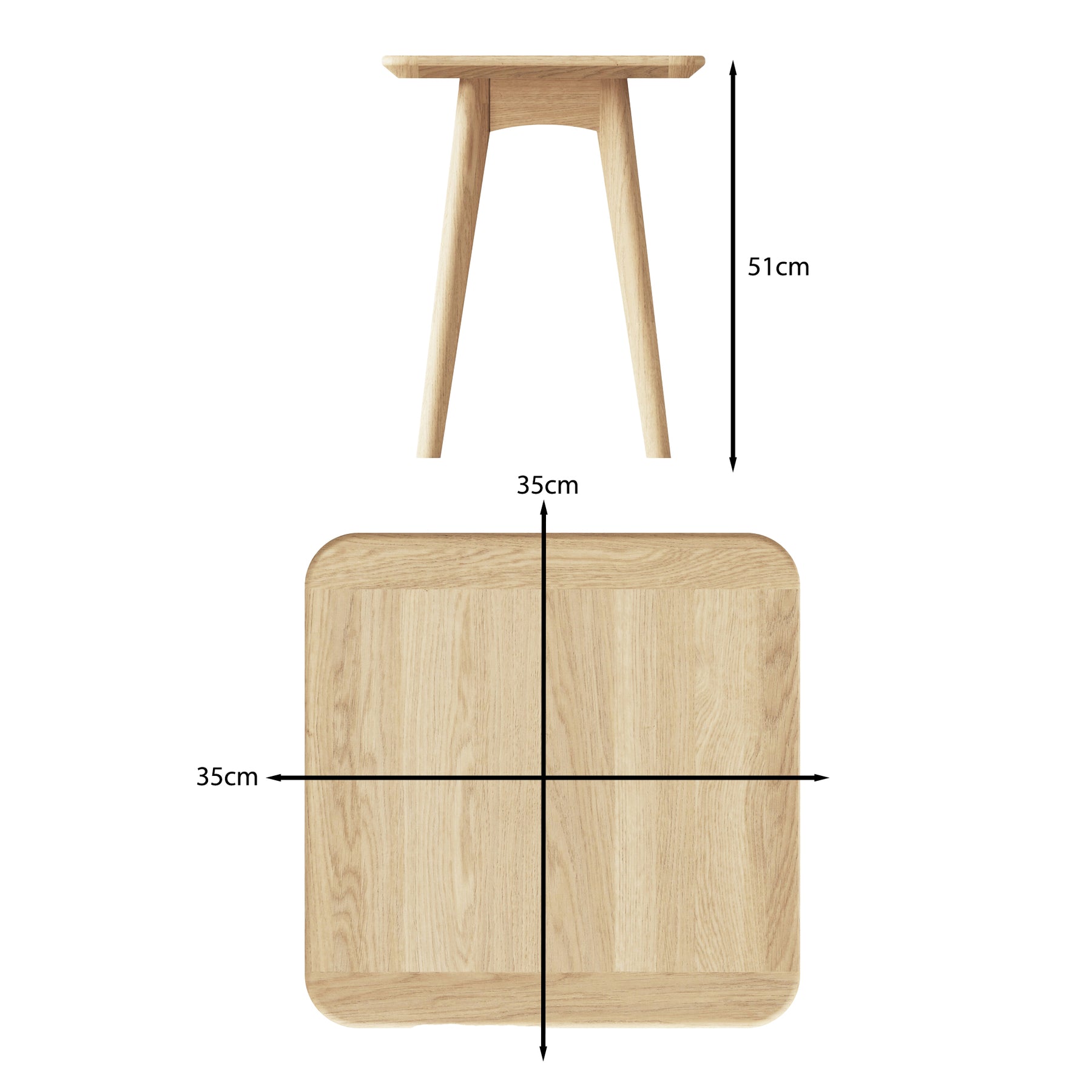 Newark Ash Square Wine Table