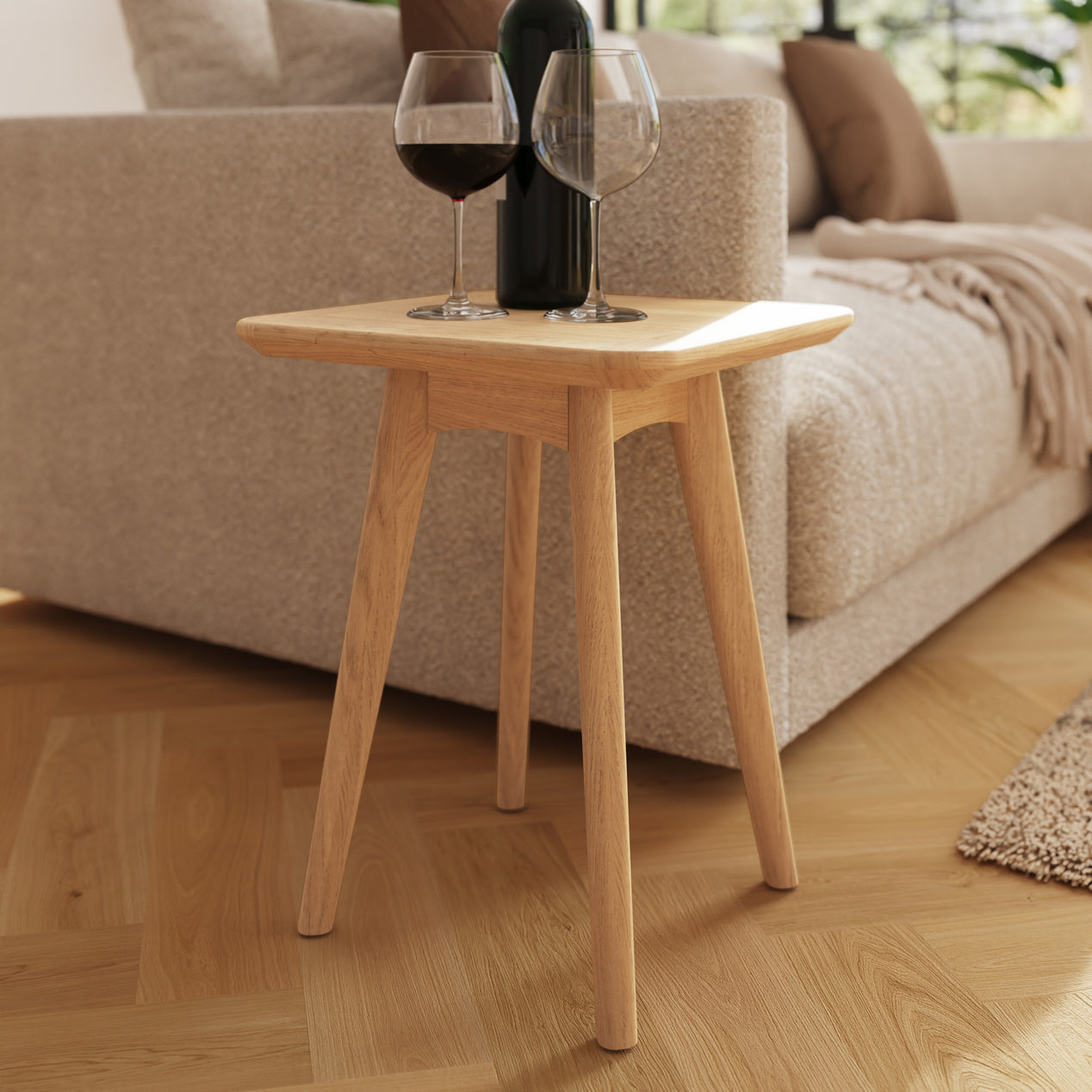 Newark Ash Square Wine Table