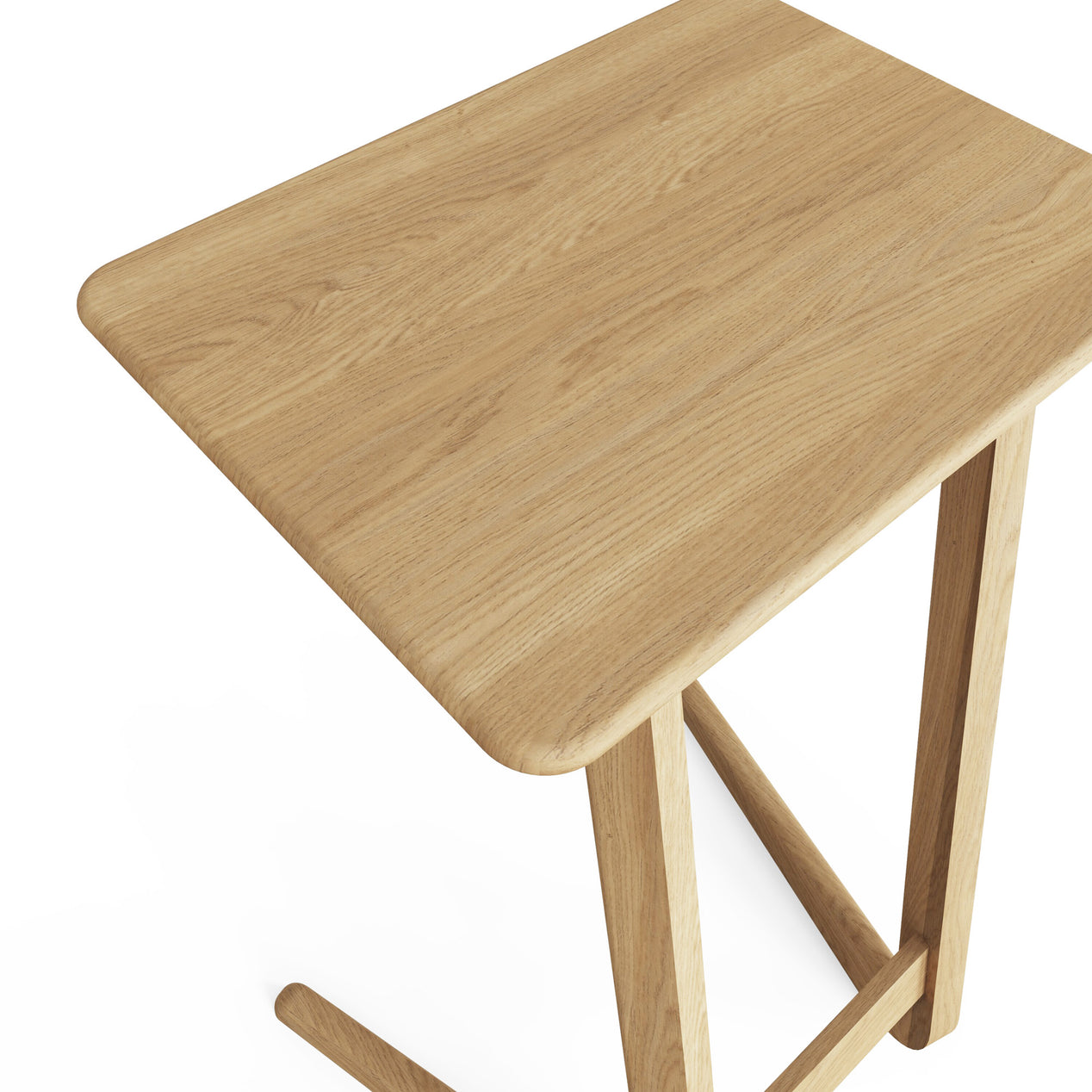 Newark Ash Angled Sofa Tablet Table