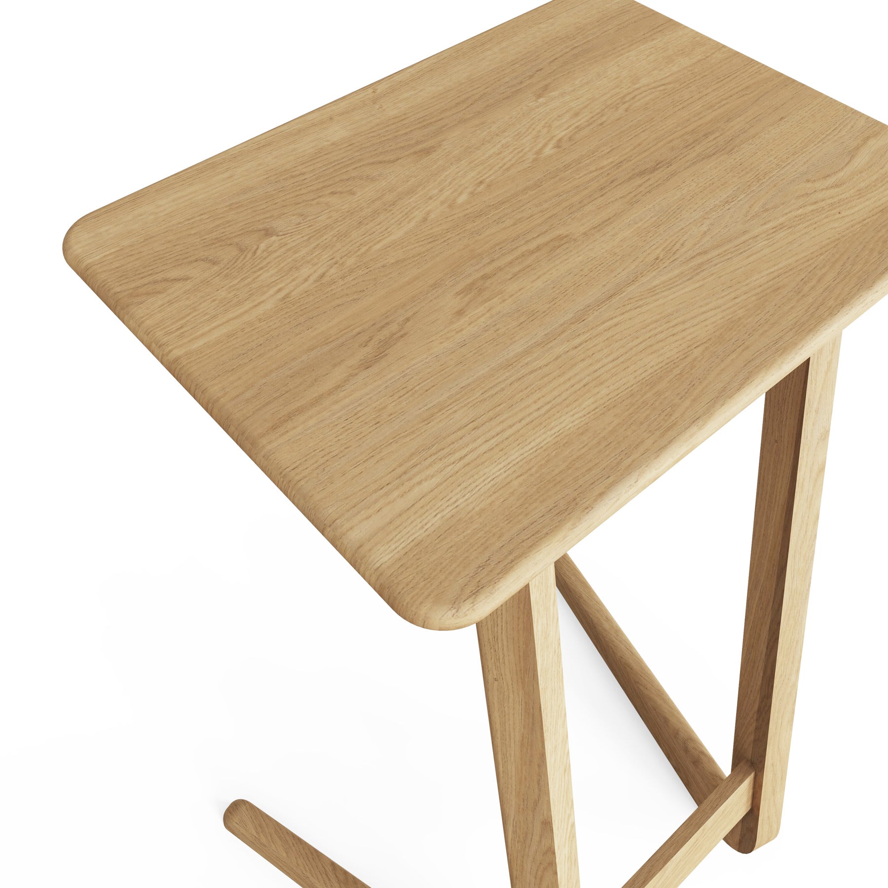 Newark Ash Angled Sofa Tablet Table