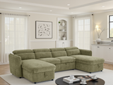 Capri Sofabed Green U Shape Corner