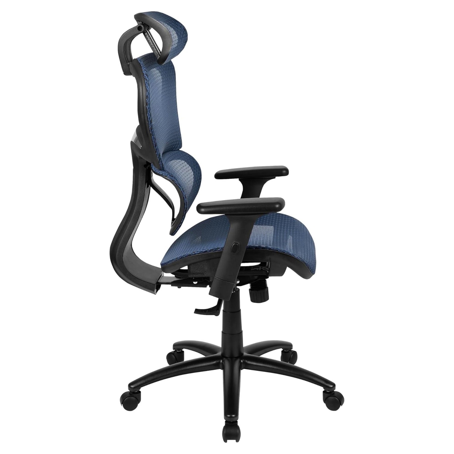 Blue High Back Mesh Office Chair