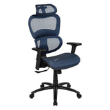 Blue High Back Mesh Office Chair