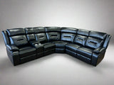 Novie Recliner Sofa Black Large Corner