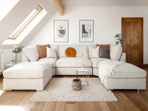 Inga Fullback Sofa Beige U Shape Corner