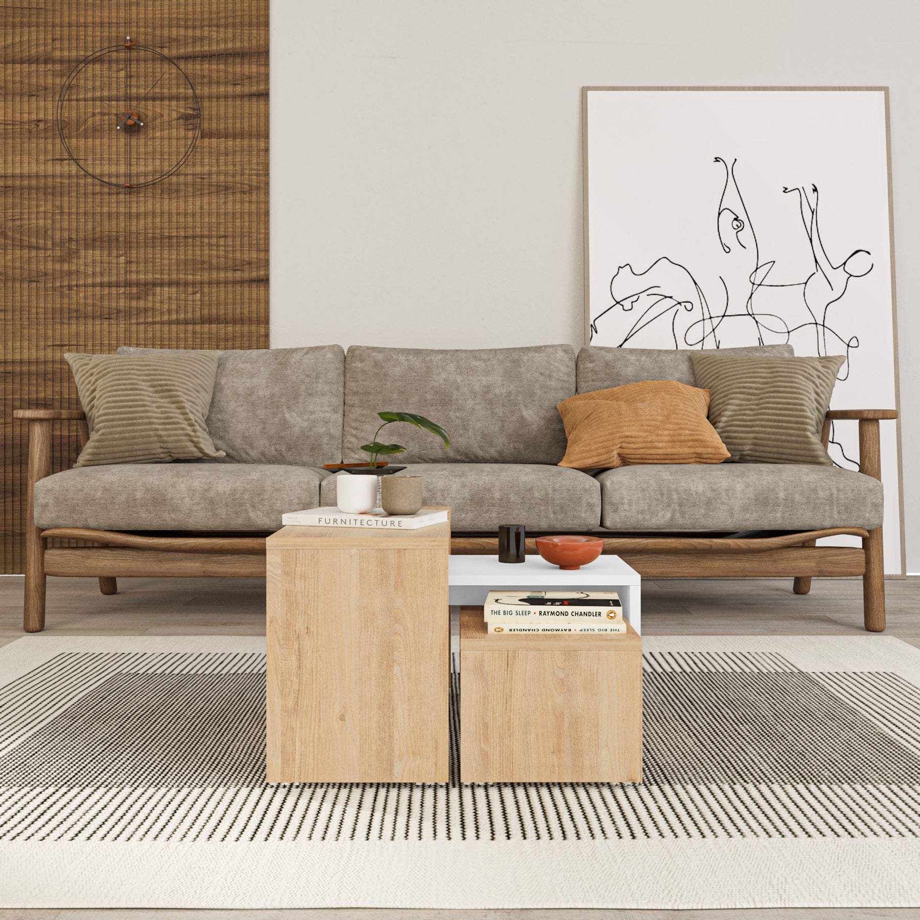 Kanta Modern Coffee Table White/Oak