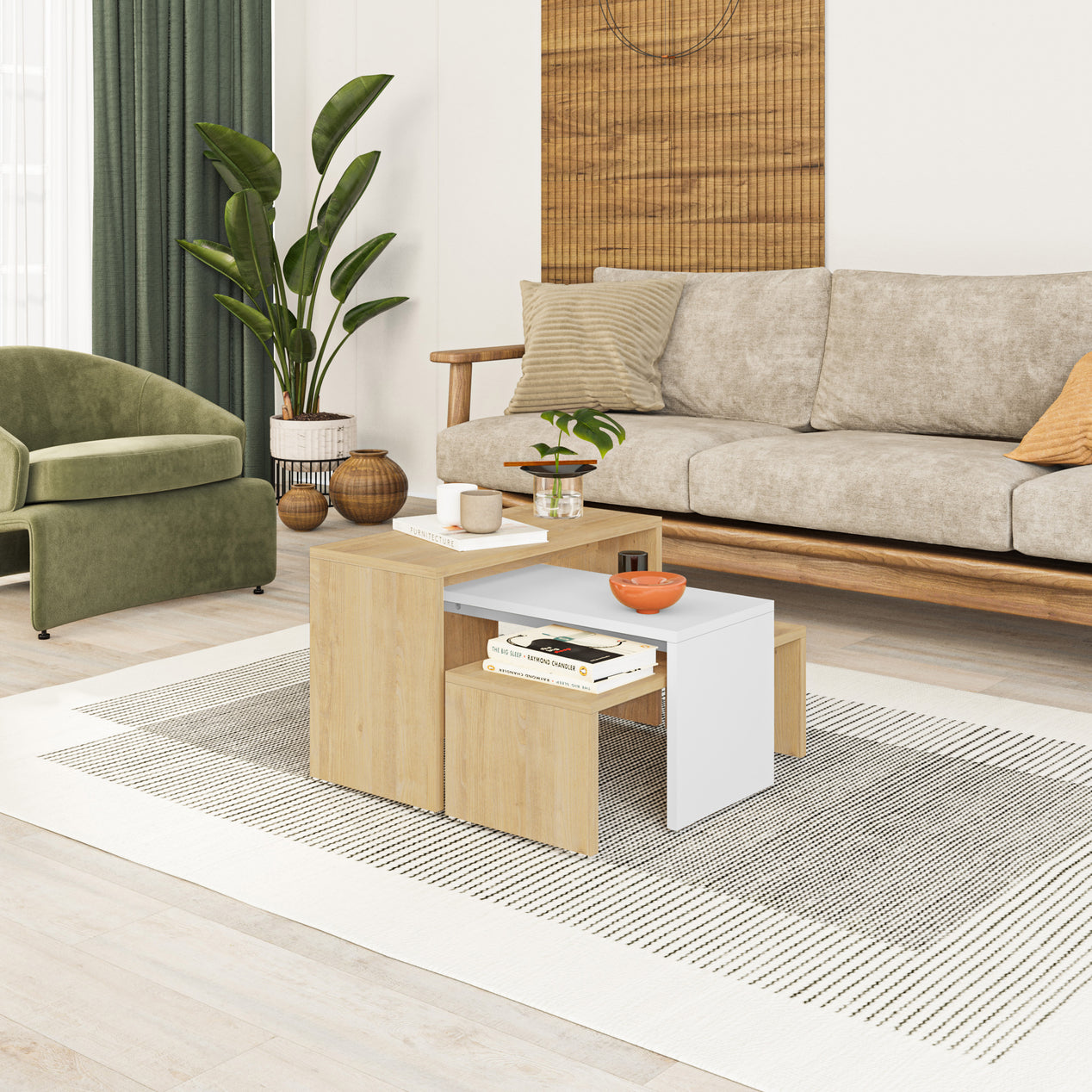 Kanta Modern Coffee Table White/Oak