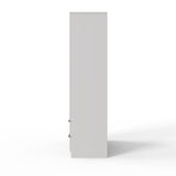 FWStyle Lania Ripple Ridged 2 Door 2 Drawer Combination Wardrobe Matt White