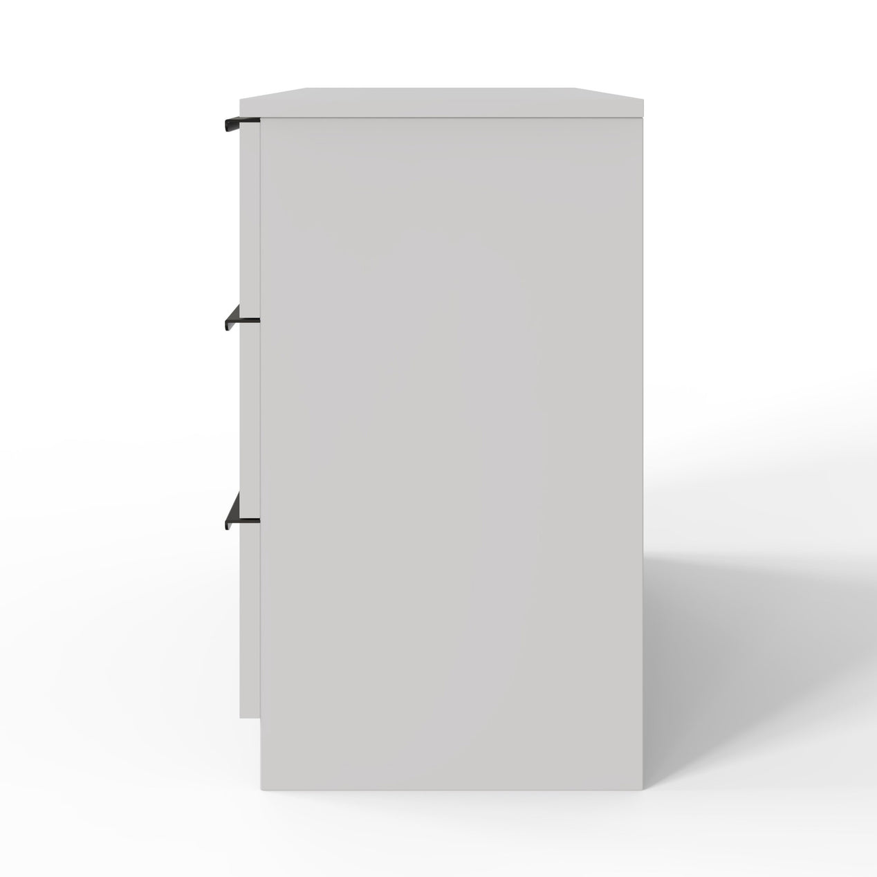 FWStyle Lania Ripple Ridged 3 Drawer Chest Of Drawers Matt White