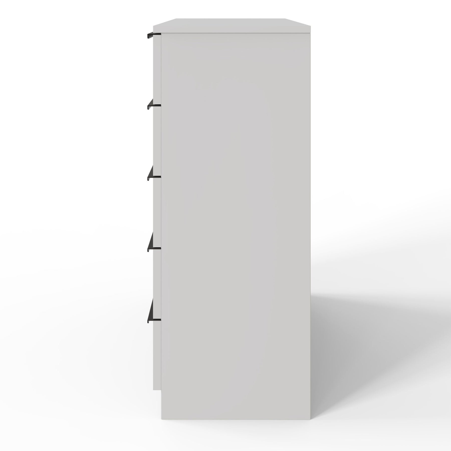 FWStyle Lania Ripple Ridged 5 Drawer Chest Of Drawers Matt White