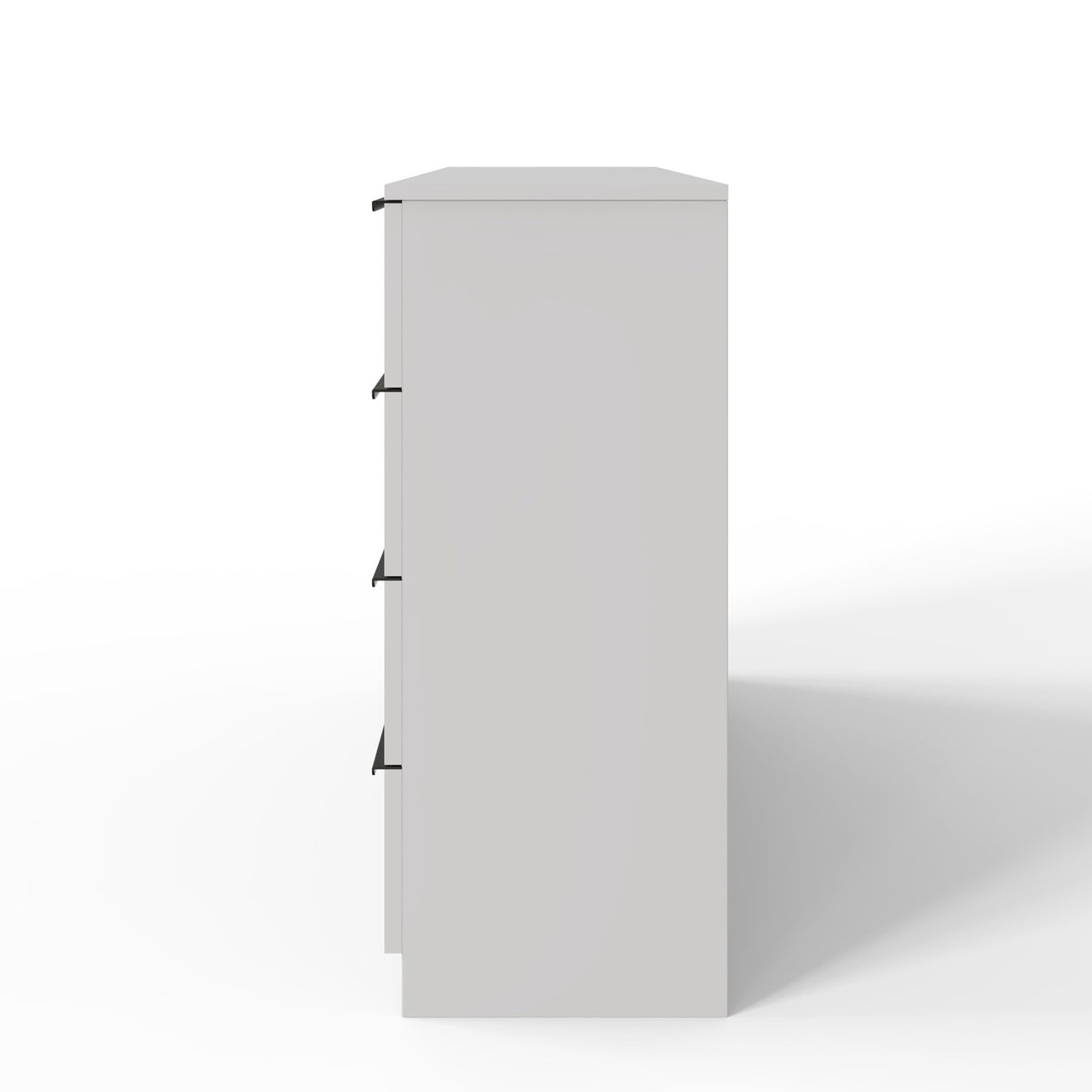 FWStyle Lania Ripple Ridged 8 Drawer Chest Of Drawers Matt White