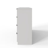 FWStyle Lania Ripple Ridged 8 Drawer Chest Of Drawers Matt White