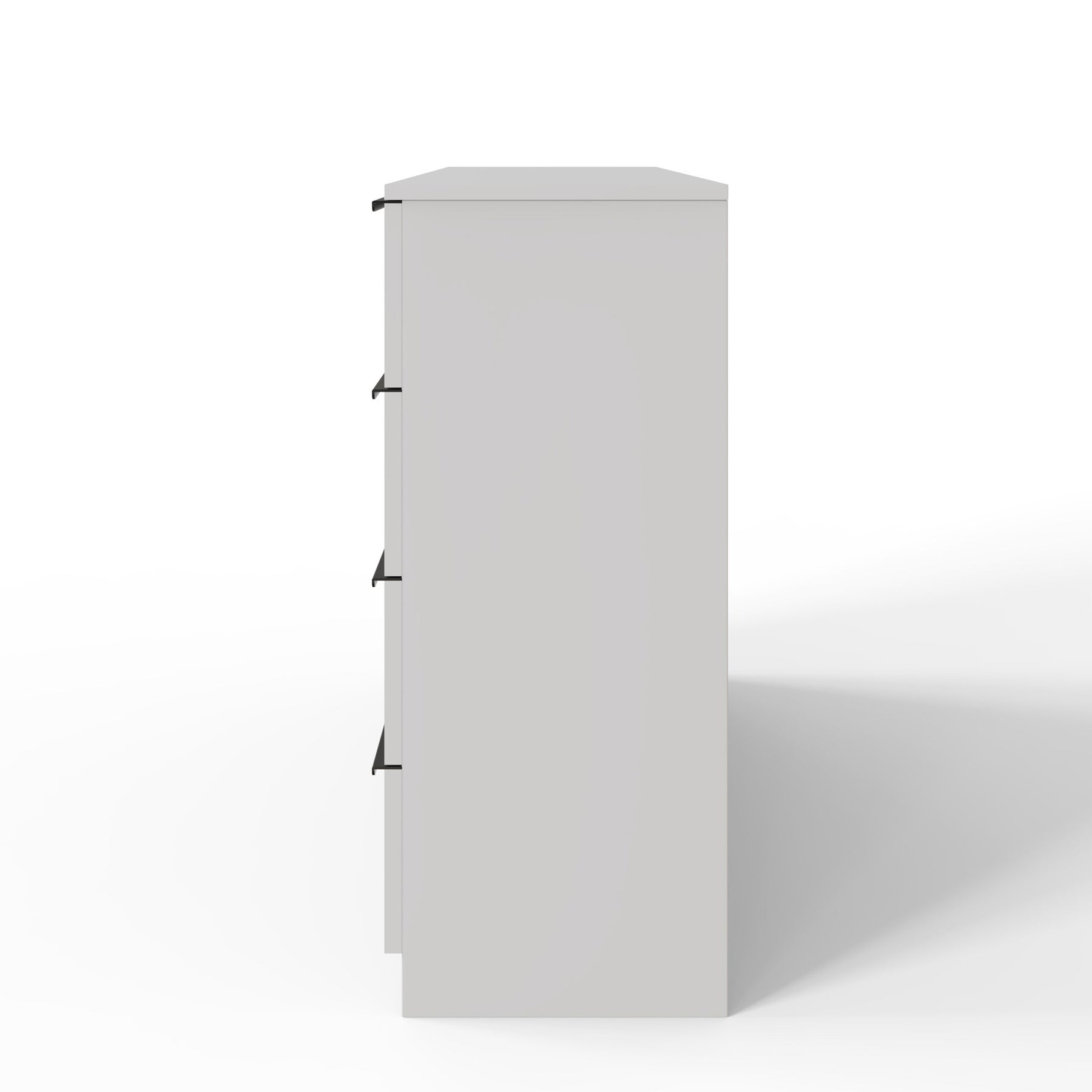 FWStyle Lania Ripple Ridged 8 Drawer Chest Of Drawers Matt White