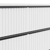 FWStyle Lania Ripple Ridged 8 Drawer Chest Of Drawers Matt White