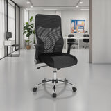 Black Mesh Striped High Back Office Chair