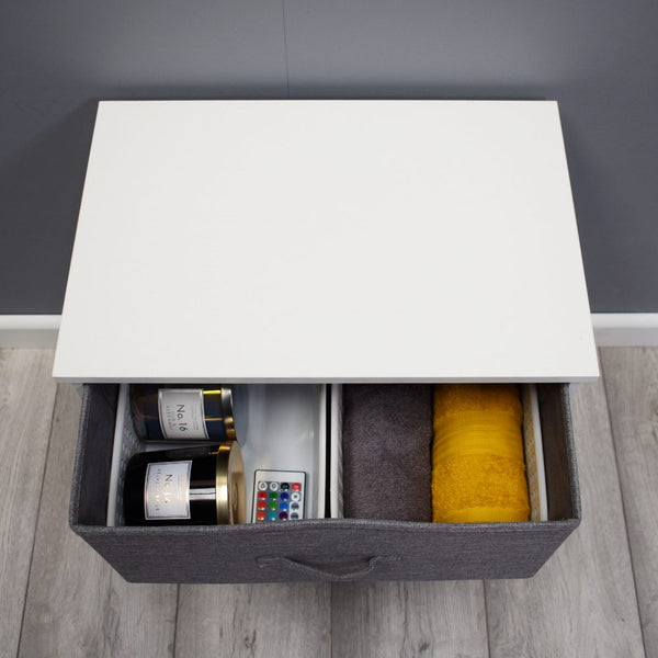 FWStyle Lotte Modern 2 Drawer Bedside Cabinet Grey