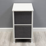 FWStyle Lotte Modern 2 Drawer Bedside Cabinet Grey