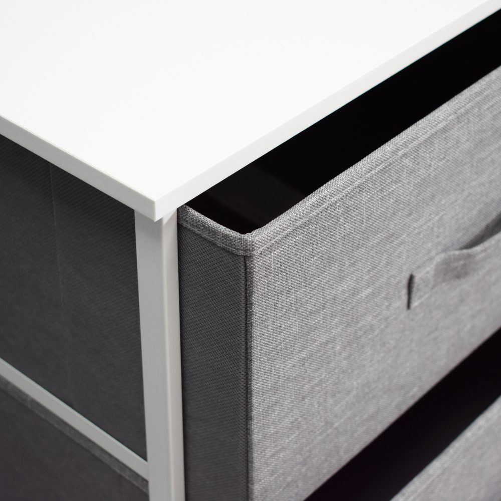 FWStyle Lotte Modern 2 Drawer Bedside Cabinet Grey