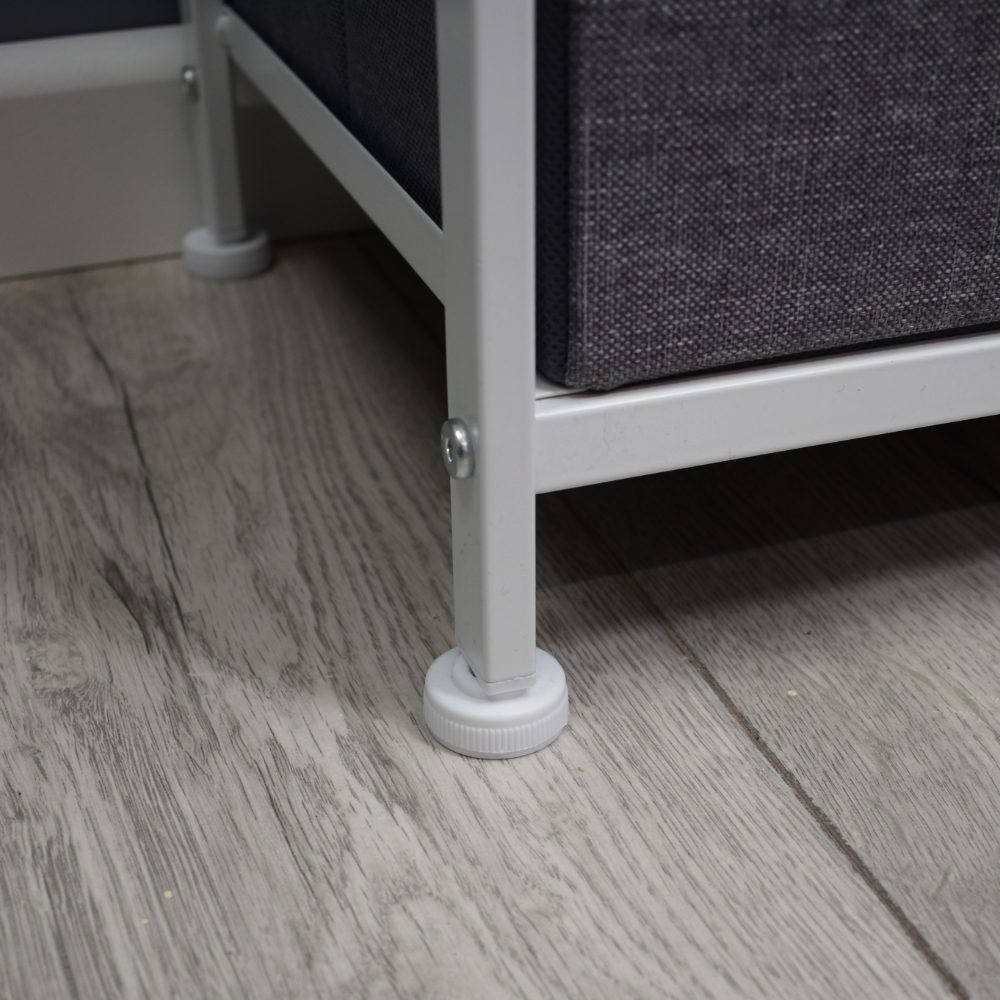 FWStyle Lotte Modern 2 Drawer Bedside Cabinet Grey