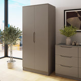 Luno 2 Door Double Wardrobe - Putty