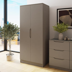 Luno 2 Door Double Wardrobe - Putty