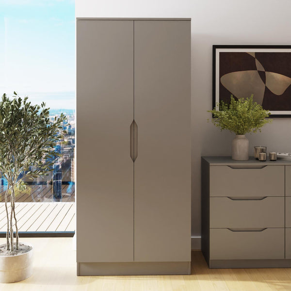 Luno 2 Door Double Wardrobe - Putty