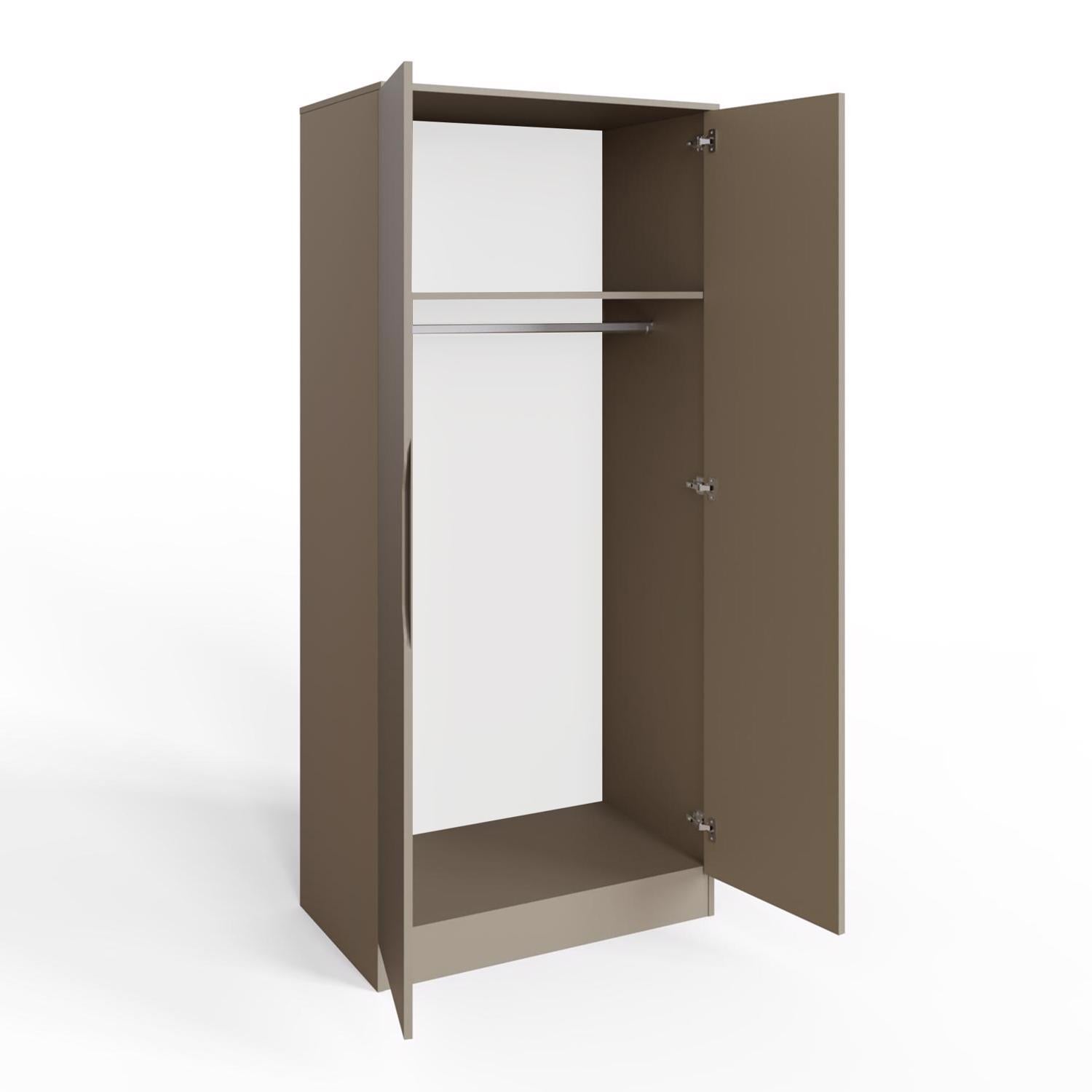 Luno 2 Door Double Wardrobe - Putty