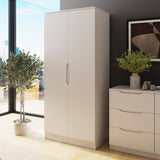 Luno 2 Door Double Wardrobe - White