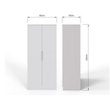 Luno 2 Door Double Wardrobe - White