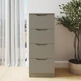 Luno 4 Drawer Tallboy Chest Of Drawers - Ash Green
