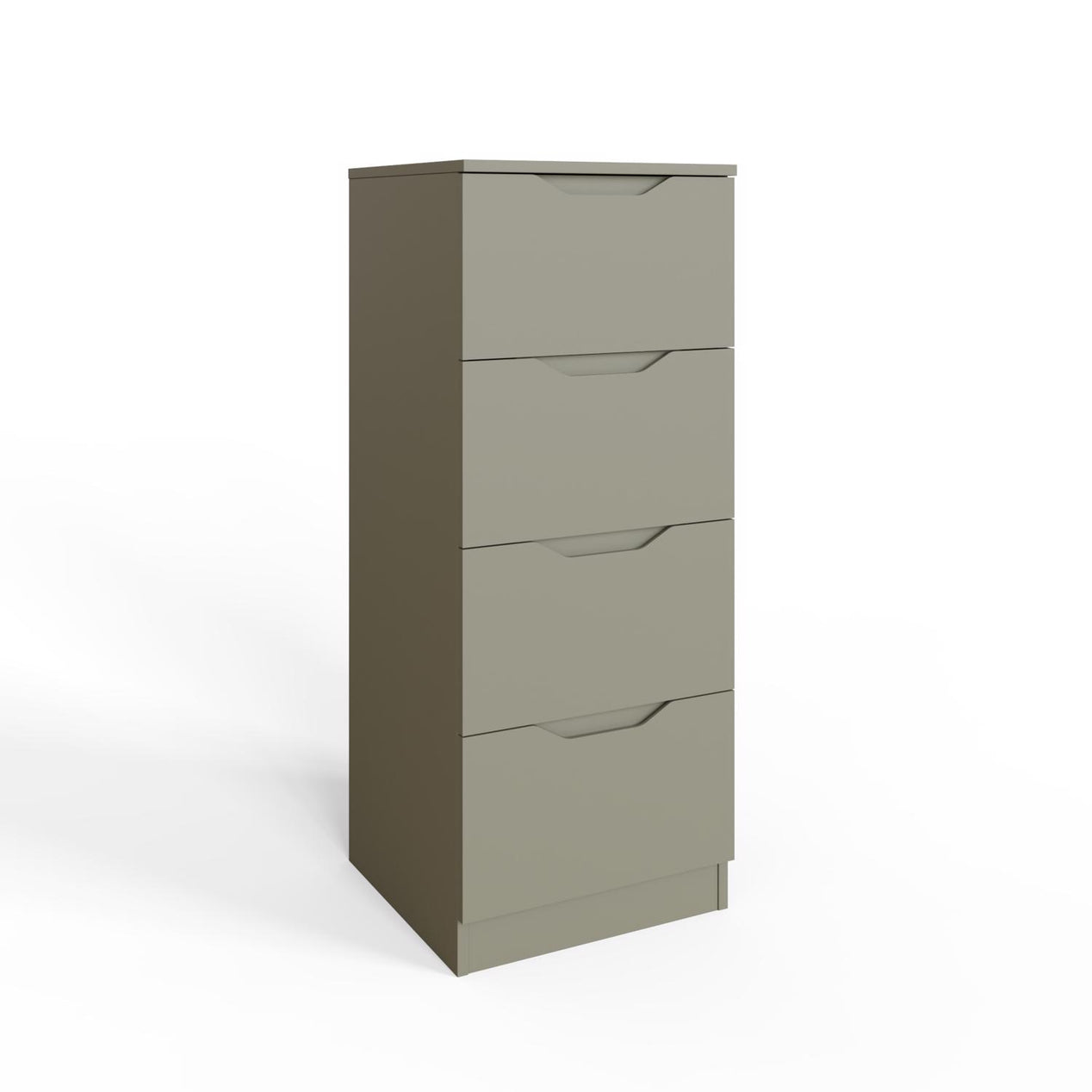 Luno 4 Drawer Tallboy Chest Of Drawers - Ash Green