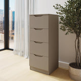 Luno 4 Drawer Tallboy Chest Of Drawers - Putty