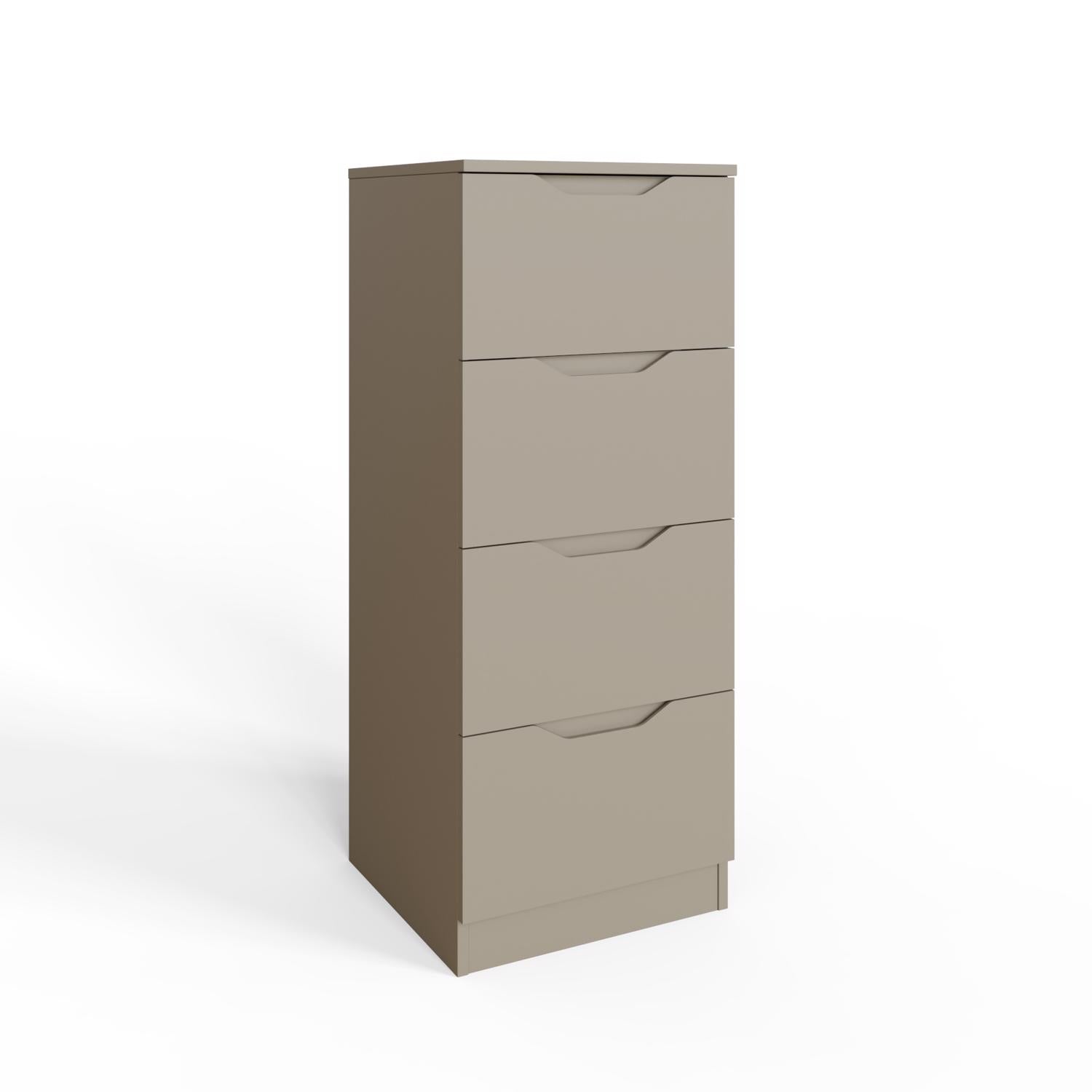 Luno 4 Drawer Tallboy Chest Of Drawers - Putty