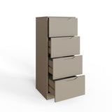 Luno 4 Drawer Tallboy Chest Of Drawers - Putty