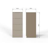 Luno 4 Drawer Tallboy Chest Of Drawers - Putty