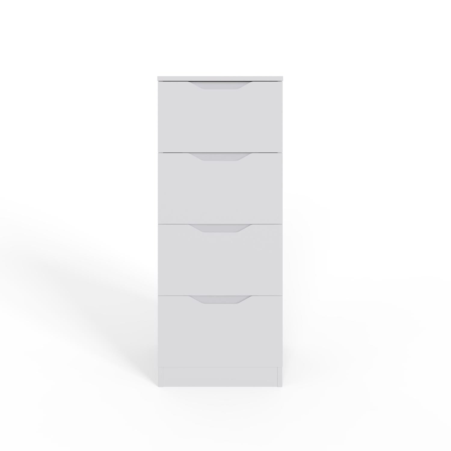 Luno 4 Drawer Tallboy Chest Of Drawers - White