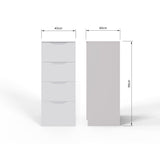 Luno 4 Drawer Tallboy Chest Of Drawers - White