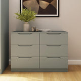 Luno 6 Drawer Chest Of Drawers - Ash Green