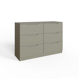 Luno 6 Drawer Chest Of Drawers - Ash Green